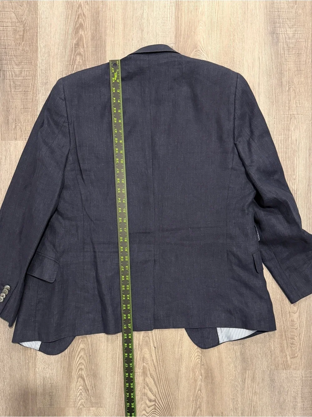 Banana Republic Navy Linen 3 Pocket Suit